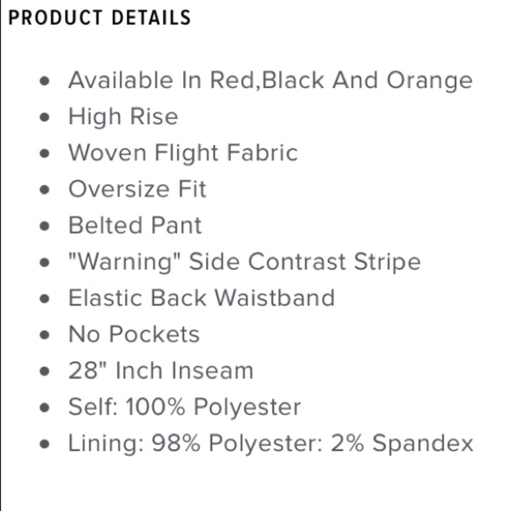 Orange warning flight pants - Picture 7 of 8